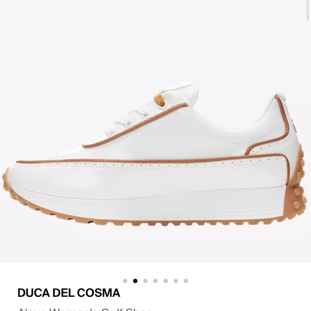White and Tan Women's Sneakers